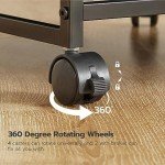 Rolling File Cabinet with 2 Drawers - Black/Brown