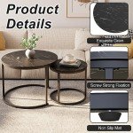 Modern Round Nesting Coffee Tables Set of 2