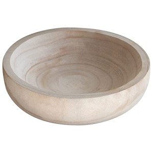 Hand-Carved Paulownia Wood Decorative Tray - 10