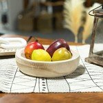 Hand-Carved Paulownia Wood Decorative Tray - 10