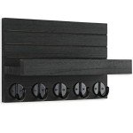 Wall-Mounted Key and Mail Holder with Shelf