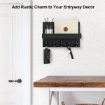 Wall-Mounted Key and Mail Holder with Shelf
