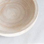 Hand-Carved Paulownia Wood Decorative Tray - 10