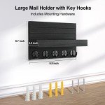 Wall-Mounted Key and Mail Holder with Shelf
