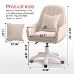 Modern Velvet Mid-Back Office Swivel Chair