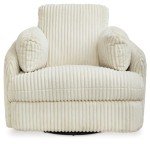 Contemporary White Swivel Glider Recliner with Storage