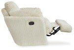 Contemporary White Swivel Glider Recliner with Storage