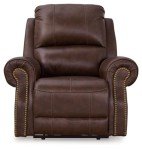 Classic Leather Match Power Recliner with USB Ports