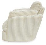 Contemporary White Swivel Glider Recliner with Storage