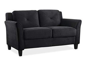 Harrington Black Loveseat by Lifestyle Solutions
