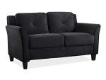 Harrington Black Loveseat by Lifestyle Solutions