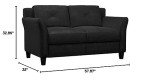 Harrington Black Loveseat by Lifestyle Solutions