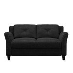 Harrington Black Loveseat by Lifestyle Solutions