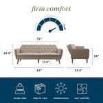 Novogratz Tallulah 83" Memory Foam Sofa Bed