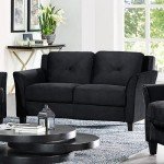 Harrington Black Loveseat by Lifestyle Solutions