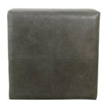 Large Gray Faux Leather Storage Ottoman for Home