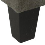 Large Gray Faux Leather Storage Ottoman for Home