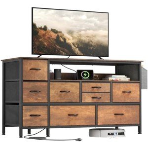 Versatile Dresser TV Stand with Power Outlet
