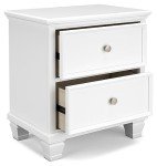 Fortman Traditional 2 Drawer Night Stand, White