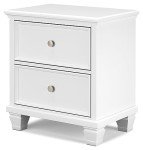 Fortman Traditional 2 Drawer Night Stand, White