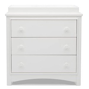 Bianca White 3 Drawer Dresser with Changing Top