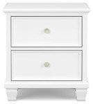 Fortman Traditional 2 Drawer Night Stand, White