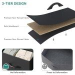 YITAHOME 4-Drawer Fabric Dresser with Wooden Top