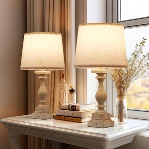 2-Piece Touch Lamps with USB Ports and Bulbs