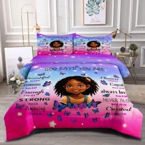Black Girl Magic Comforter Set for Teens