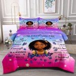 Black Girl Magic Comforter Set for Teens