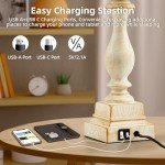 2-Piece Touch Lamps with USB Ports and Bulbs