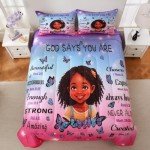 Black Girl Magic Comforter Set for Teens