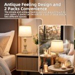 2-Piece Touch Lamps with USB Ports and Bulbs