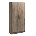 Drifted Gray 32" Storage Cabinet with 3 Shelves
