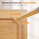 Compact Bamboo Square Dining Table for Two