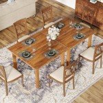 39" Square Dining Table for 4 - Brown Wood
