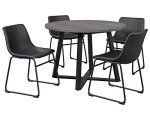 Mid Century Round Dining Table with Metal Legs