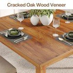 39" Square Dining Table for 4 - Brown Wood