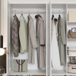 Stylish 4 Door Wardrobe Closet with Mirror