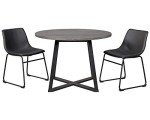 Mid Century Round Dining Table with Metal Legs