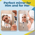 Fogless Shower Mirror with Suction Cup & Razor Holder