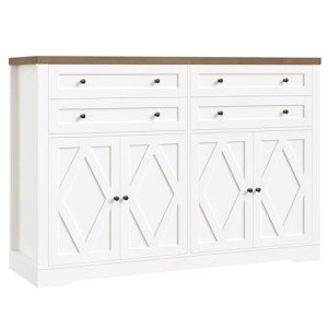Stylish 55" Coffee Bar Cabinet with Storage