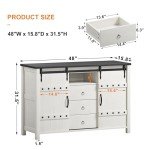 Farmhouse Buffet Cabinet with Sliding Barn Doors