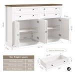 Stylish 55" Coffee Bar Cabinet with Storage