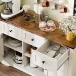 47" White Farmhouse Buffet Cabinet with Barn Doors