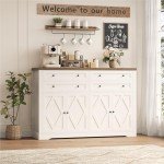 Stylish 55" Coffee Bar Cabinet with Storage