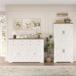 Stylish 55" Coffee Bar Cabinet with Storage