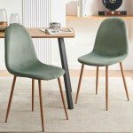 Modern Velvet Dining Chairs Set of 4 - Green