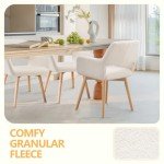 Mid Century Modern Upholstered Dining Chairs Set