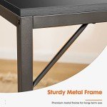 Modern Black Computer Desk with Storage and Hooks